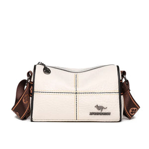 Plaid Casual Leather Handbag Vintage Lady Tote Shoulder Bag