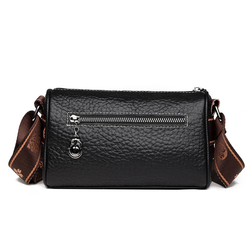 Plaid Casual Leather Handbag Vintage Lady Tote Shoulder Bag