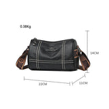 Plaid Leather Shoulder Bag Vintage Tote Lady Messenger Bag