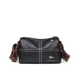 Vintage Plaid Tote Shoulder Bag Leather Handbag