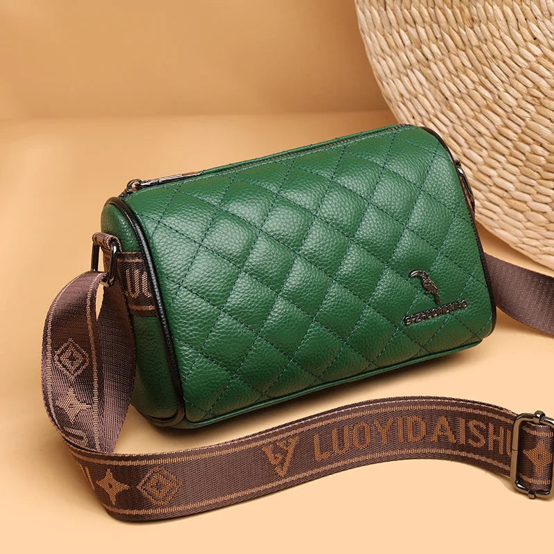 Vintage Quilted Leather Handbag for Women