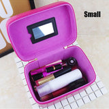 Female Crown Makeup Case With Mirror Beauty Travel Make Up Box Organizer