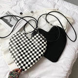 Women's Plaid Shoulder Bag Crossbody Leather Handbag
