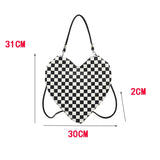 Women's Plaid Shoulder Bag Crossbody Leather Handbag