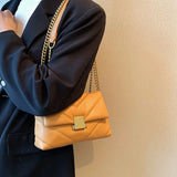 Square Flap Shoulder Bag Chain Crossbody Bag