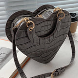 Stone Pattern PU Leather Crossbody Bag Women Small Shoulder Purse Handbag