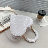 Stone Pattern PU Leather Crossbody Bag Women Small Shoulder Purse Handbag