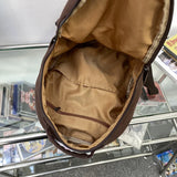 100% Cotton High Canvas Backpack for Girls Brown