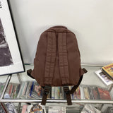 100% Cotton High Canvas Backpack for Girls Brown
