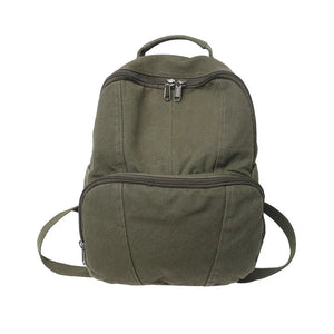 100% Cotton High Canvas Backpack for Girls Brown