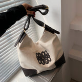Large Capacity Canvas Shoulder Bags for Women Soft Crossbody Bags