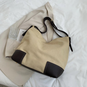 Large Capacity Canvas Shoulder Bags for Women Soft Crossbody Bags