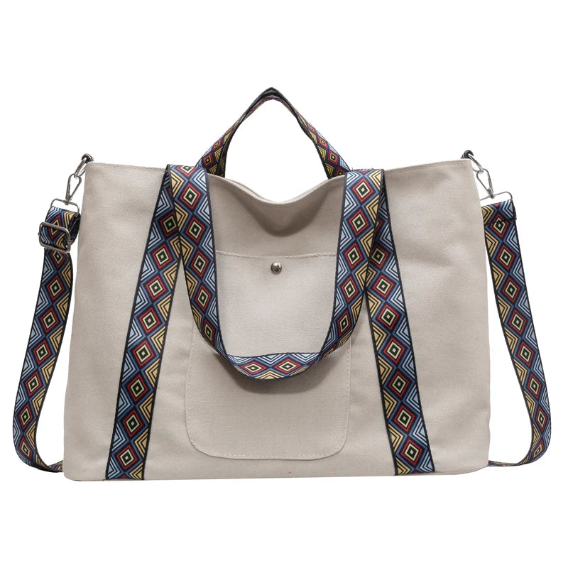 Canvas Tote Bag Large Capacity Shoulder Bag for Women