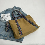 Canvas Tote Bag Large Capacity Shoulder Bag for Women