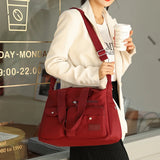 Waterproof Nylon Handbags Large Capacity Satchels