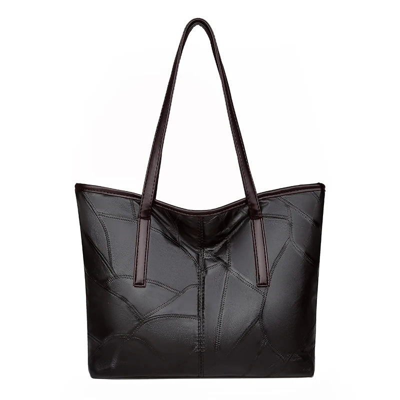High Leather Big Pocket Casual Handbag Women Handbag Shoulder Bag