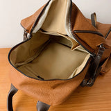 Women's PU Leather Backpack Soft Brown Satchel