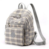 Plaid Backpack for Women England Style School Bag