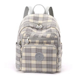 Plaid Backpack for Women England Style School Bag