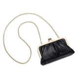Kiss Lock Shoulder Bag Chain Crossbody Leather Clutch Wallet Messenger Bags