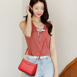 Women's Leather Crossbody Bag High Shoulder Handbag