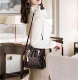 Luxuny Crossbody Handbag Soft PU Leather Womens Shoulder Bag Purse Tote