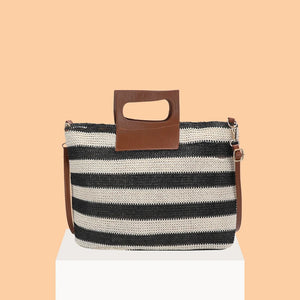 Women's Beach Tote Handbag Straw Crossbody Shoulder Bag