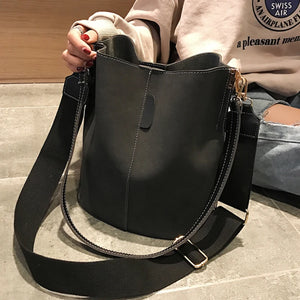 Women's Bucket Bag PU Leather Shoulder Crossbody Tote
