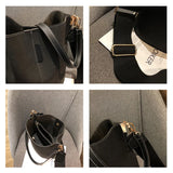 Women's Bucket Bag PU Leather Shoulder Crossbody Tote