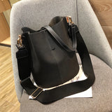 Women's Bucket Bag PU Leather Shoulder Crossbody Tote