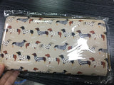 Women Cat Floral Printing Long PU Leather Purse Phone Cash Holder