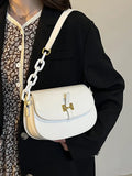 Women's Pu Leather Shoulder Crossbody Bag Chain Underarm