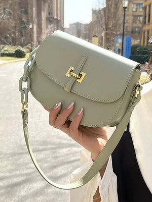 Women's Pu Leather Shoulder Crossbody Bag Chain Underarm