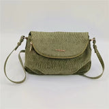 Snake Pattern Mango Handbag Clamshell Shoulder Crossbody Bag