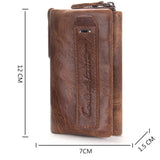 Men Key Wallet Oil wax leather key holder Small Male Purse