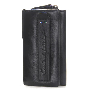 Men Key Wallet Oil wax leather key holder Small Male Purse