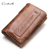 Men Key Wallet Oil wax leather key holder Small Male Purse