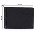 Short PU Leather Men Wallet Money Clip Solid Thin Purses