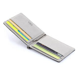 Men Short Wallets PU Leather Money Clips Solid Thin Wallet For Men