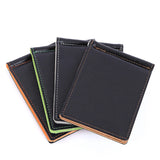 Men Short Wallets PU Leather Money Clips Solid Thin Wallet For Men