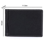 Men Short Wallets PU Leather Money Clips Solid Thin Wallet For Men