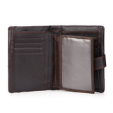 Vintage Cow Leather Wallet Short Splicing Wallet for Men and Women