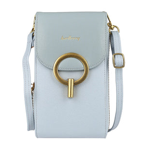 Mini Crossbody Shoulder Bag Women High Cell Phone Pocket Ladies Purse Clutch Lea