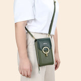 Mini Crossbody Shoulder Bag Women High Cell Phone Pocket Ladies Purse Clutch Lea