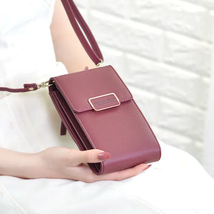 Mini Crossbody Shoulder Bag Women Cell Phone Pocket Ladies Purse Clutch Leather
