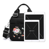 Embroidery Flowers Women's Tote Shoulder Bag Multifunction Handbags