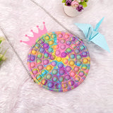 Girls Silicone Shoulder Bag Crossbody Wallet Crown Bubble