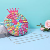 Girls Silicone Shoulder Bag Crossbody Wallet Crown Bubble