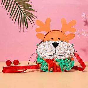 Girls Silicone Shoulder Bag Crossbody Wallet Crown Bubble