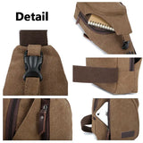 Men Vintage Canvas Zipper Hiking Waist Fanny Pack Bags
